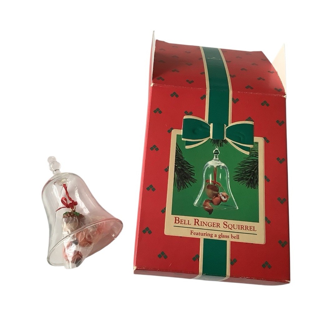 Vintage 1984 Bell Ringing Squirrel Hallmark Ornament Classic Christmas